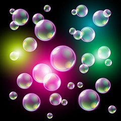 炫彩气泡背景矢量素材（二）