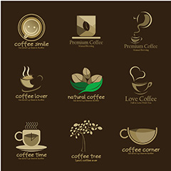 咖啡主题的图标矢量素材