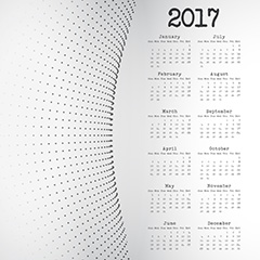 简约设计2017年年历矢量素材