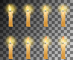 蜡烛矢量素材（一）