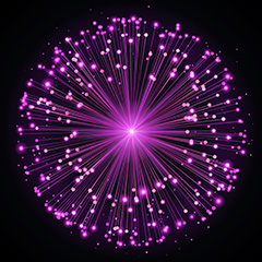 梦幻紫色放射光线矢量素材
