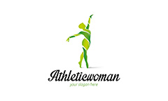 女子体操运动员logo矢量素材