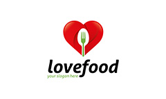 爱心食品logo矢量素材