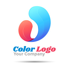 彩色立体logo矢量素材
