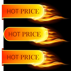 火焰热销价格标签矢量素材（一）