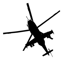 黑色的直升机矢量素材