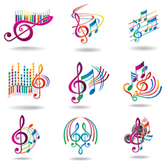 音乐行业icon设计矢量素材