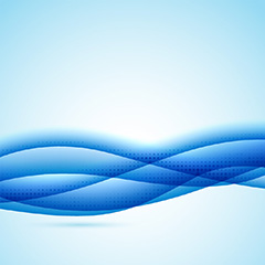 波浪曲线渐变蓝色矢量素材