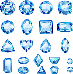 蓝宝石矢量素材（一）