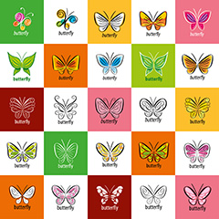 蝴蝶图案矢量素材（二）