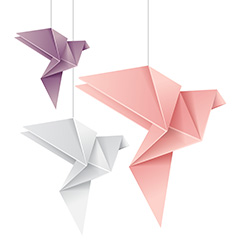 折纸大鸟矢量素材（三）