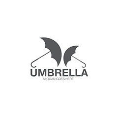 两把伞图案logo矢量素材