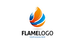 火焰形logo矢量素材