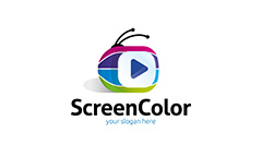 彩色屏幕logo矢量素材