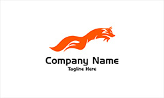 奔跑的狐狸logo矢量素材