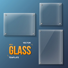 灰色玻璃造型矢量素材