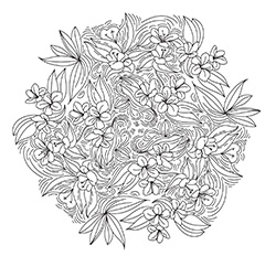 灰色花卉图案矢量素材