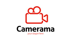 红色摄像机icon公司logo矢量素材
