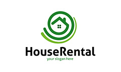 绿色房屋租赁公司logo设计矢量素材