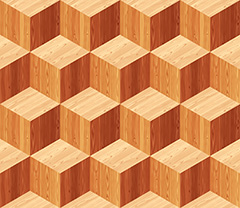 棕黄色正方体造型木质地板矢量素材
