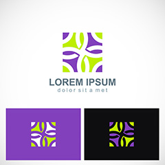 彩色正方体创意企业logo矢量素材