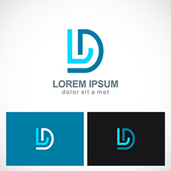 创意LD字母标志设计矢量素材
