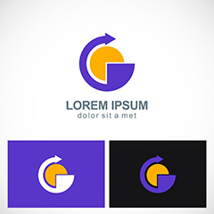 彩色创意企业logo矢量素材