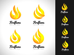 金色火焰logo矢量素材