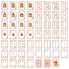 多种扑克头像形状扑克矢量素材
