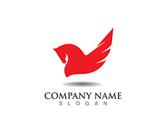 红色飞马logo标志矢量素材