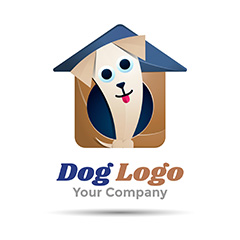 狗狗标志logo矢量素材