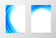 两款蓝色线条波纹褶皱矢量素材