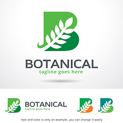 创意绿色植物logo矢量素材