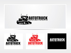 四款运货卡车logo矢量素材