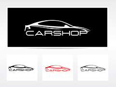四款彩色手绘汽车logo矢量素材