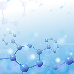 清新蓝色渐变分子结构矢量素材