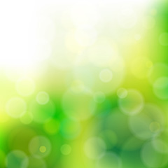 清新梦幻绿色渐变光斑虚化背景矢量素材