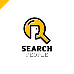 黄色创意搜索logo矢量素材