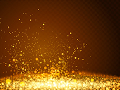 金色光效粒子背景矢量素材
