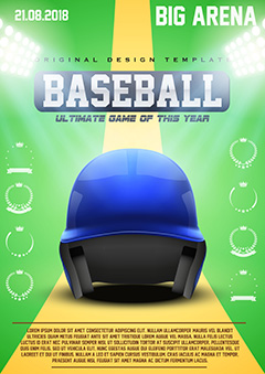 棒球宣传海报矢量素材