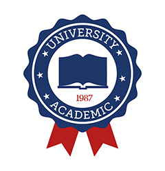 圆形蓝色花边州立大学logo矢量素材