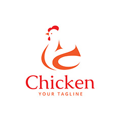 创意图形公鸡logo矢量素材