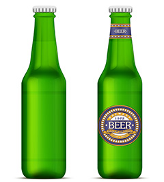 绿色啤酒包装设计矢量素材