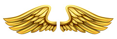 金色翅膀矢量素材