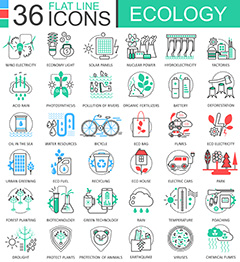 36款生态环保icons图标矢量素材