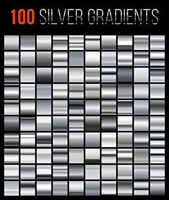 100款银色质感拉丝背景矢量素材