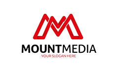 红色创意字母媒体logo矢量素材