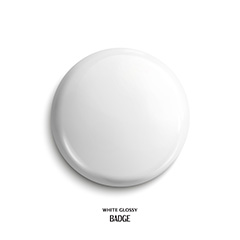 白色立体水晶徽章按钮矢量素材
