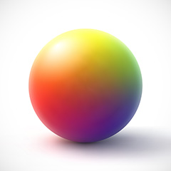 彩色渐变3D球体矢量素材