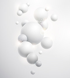 白色立体圆球矢量素材